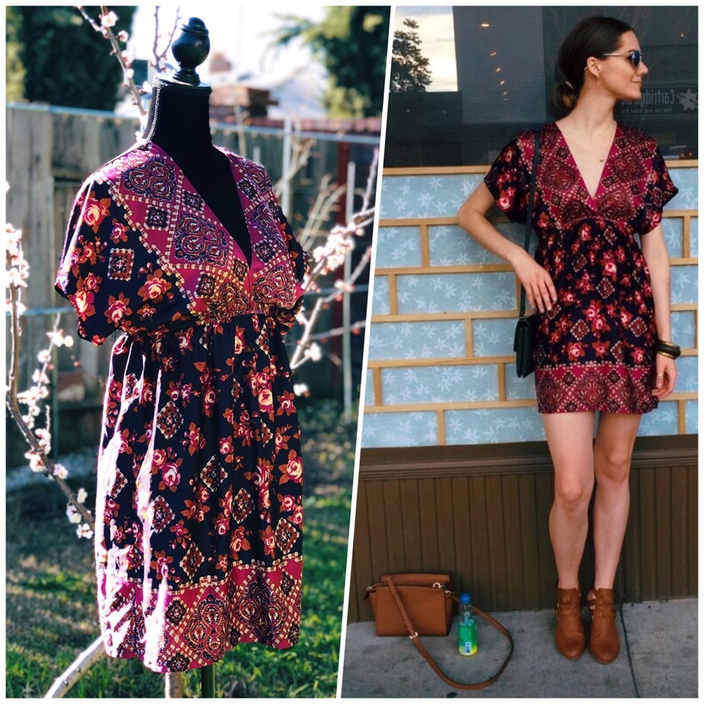 🌺Silky Boho V-Neck Mini Dress🌺